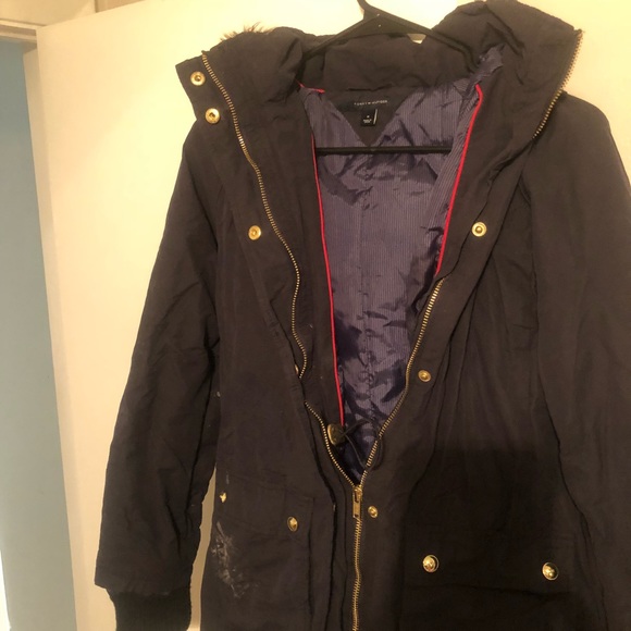 Tommy Hilfiger Navy Winter Coat - Picture 3 of 5